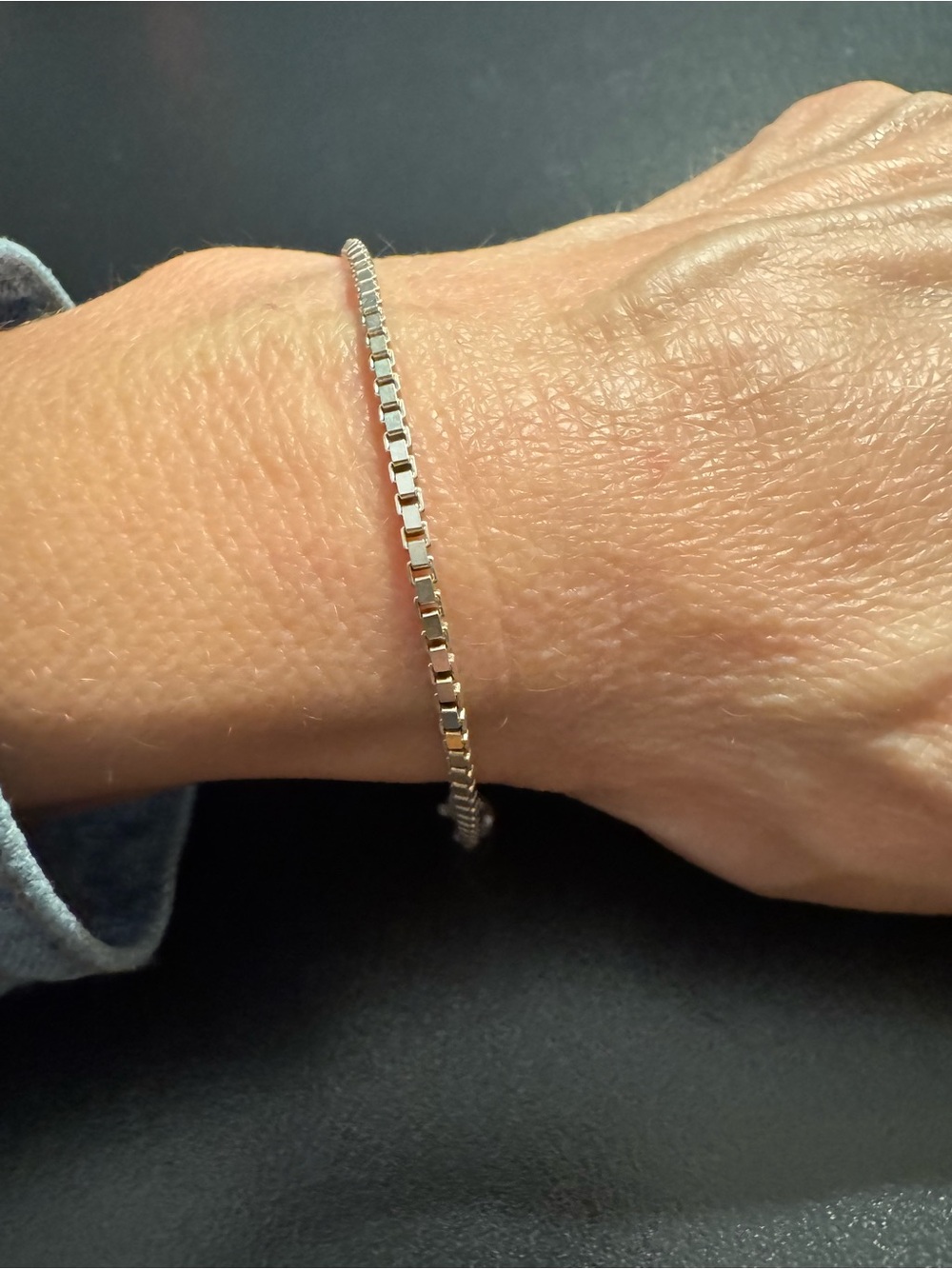 Milor Sterling Silver Geometric Box Link Bracelet – 7”